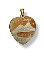 Pendentif Mandile 1922 Femme Cammei  in Argent Conchiglia 2MCICM191